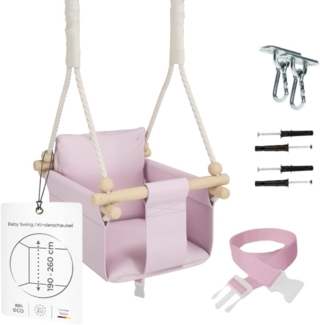 MAMOI® Schaukel | Babyschaukel | Schaukel indoor Kinder | Holzschaukel Baby | Kinderschaukel Holz | Indoor Babyschaukel | Indoor Schaukel + SICHERHEITSGURT | CE | 100% ECO | Made in EU