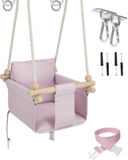 MAMOI® Schaukel | Babyschaukel | Schaukel indoor Kinder | Holzschaukel Baby | Kinderschaukel Holz | Indoor Babyschaukel | Indoor Schaukel + SICHERHEITSGURT | CE | 100% ECO | Made in EU