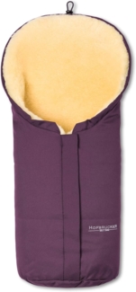 Hofbrucker seit 1948 Fußsack Hofbrucker Lammfell-Fußsack Eskimo für Babyschale, Kinderwagen und Buggy, warmer Winterfußsack mit echtem Lammfell wasserabweisend mit mittigem Reißverschluss und drei Gurtschlitze Made in Germany