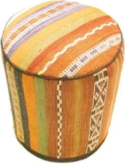 Sonderform,XS / 80 cm Ø Rund & kleiner,Mehrfarbig,Patchwork,Schurwolle,Afghanistan