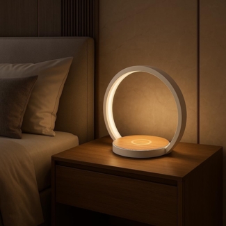 Tischleuchte LightBase mit QI-Ladefläche