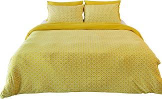 Living Home Single Jersey Bettwäsche Medina|200x200 cm + 2x 80x80 cm| yellow