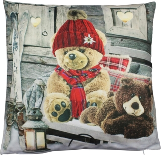 Haus und Deko Tischdecke Kissenbezug 40x40 cm Weihnachten Kissen Deko Samt (1-tlg)