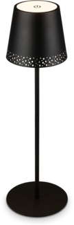 BRILONER – LED Akku Tischleuchte 2 in 1, Stufenweise Dimmbar, Touch, Mobiles Licht, LED Tischlampe Aussen, LED Tischleuchte kabellos, Schwarz