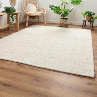 Handweb Teppich Korinth, Farbe: Grau Beige, Größe: 200x200 cm