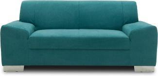 DOMO Collection Sofa Alisson, 2er Couch, 2-Sitzer, 2er Garnitur, 164 x 83 x 75 cm, Polstergarnitur in türkis