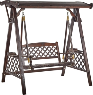 Hollywoodschaukel SENARICA Fichtenholz Dunkelbraun
