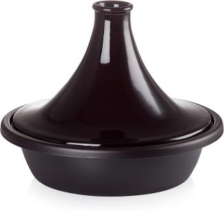 Le Creuset Gusseisen-Tagine, Rund, Ø 31 cm, Für alle Herdarten, Induktion und Backofen geeignet, Schwarz