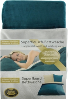 Gözze Wendebettwäsche Superflausch in Gr. 135x200 oder 155x220 cm, Microfaser, 2 teilig, Fleece kuschelig warm im Winter, Bettwäsche mit Wendeoptik