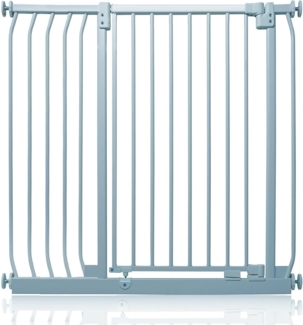 Safetots Extra Tall Elite Sicherheitsschutzgitter, 98cm - 107cm, Matt Grau, Extra hohe 96.8cm Höhe, Treppenschutzgitter mit Druckmontage, Sicherheitsbarriere, Einfache Installation