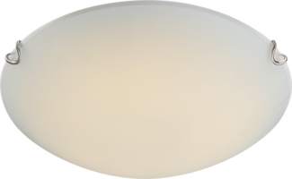 LED Deckenleuchte, Metall, weiß, Glas, Opal