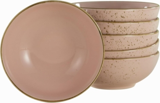 CreaTable Nature Collection 21972 Schalen Set, 6-teilig Rose