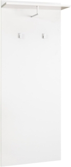 riess-ambiente Wandgarderobe JUSTUS 140 cm weiß – modern, Regalboden, Haken, Kleiderstange (Einzelartikel, 1 St), Flurgarderobe, platzsparend, stilvoll, Stauraum, Garderobenpaneel