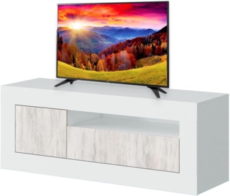 Avilia TV-Möbel mit 2 Türen, Technisches Holz, weiß, 42 x 139 x 53 cm