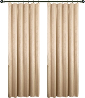 Woltu Verdunkelungsvorhang (2 St), Kräuselband, blickdicht, Gardinen Vorhänge Blickdicht mit Kräuselband, 250g/m²