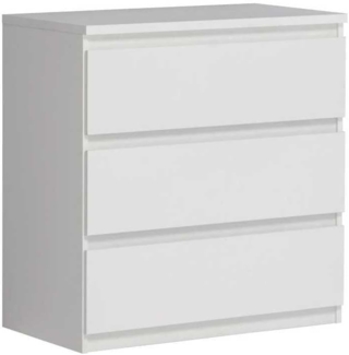 FORTE Chelsea Kommode, Holzwerkstoff, Weiß, 77,2 x 79,9 x 42,2 cm