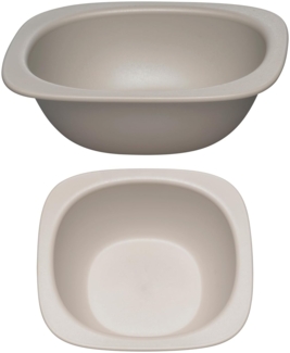 nip Eat Green öko bio Breischale: Ohne Melamin und BPA, Spülmaschinenfest, geeignet für die Mikrowelle, 2 Stück, grau braun