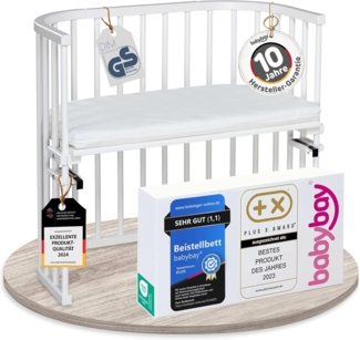 babybay 'Original' Beistellbett weiß lackiert mit Matratze Classic Soft
