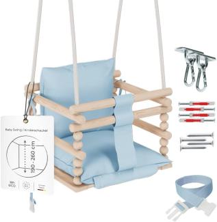 MAMOI® Babyschaukel Holz | Indoor Babyschaukel | Kinderschaukel Indoor | Babyschaukel 3 in 1 + SICHERHEITSGURT | Holzschaukel Baby | Kleinkindschaukel | Kinderschaukel Holz | CE | 100% ECO | Made in EU