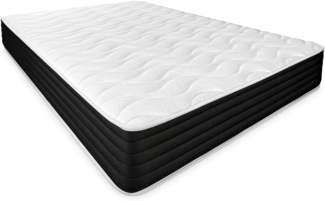 DUÉRMETE ONLINE - Viskoelastische Matratze, wendbar, für Winter-Sommer, mittlere Härte, Dicke 25 cm, milbendicht, Anti-bacerien und hypoallergen, 180x200 cm