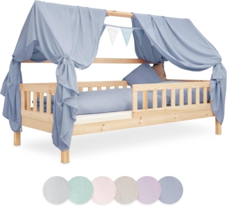 Ehrenkind Betthimmel Deko Hausbett, Kinderzimmer-Deko-Set (Kinderzimmer Deko), Betthimmel & Wimpelkette für magische Momente, hochwertige Materialien