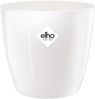 elho Brussels Diamond Rund 25 - Blumentopf für Innen - Ø 25.2 x H 23.0 cm - Weiß/Weiss