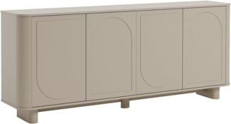 Vente-unique - Sideboard - 4 Türen - Taupe - BRISTANA