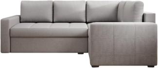 Designer Sofa Cortino mit Schlaffunktion und Stauraum Stoff Beige Rechts