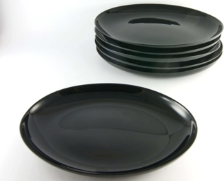 Creatable, 22844, Serie Italien Party Black, 6-tlg. Geschirrset für 6 Personen Schwarz