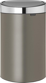 Brabantia Touch Bin, Mülleimer, Abfalleimer, Abfallbehälter, Platinum, Deckel in Matt Steel, Stahlmatt, 40 L, 114885