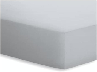 Adam Matheis 'Schlafgut' Spannbetttuch, Mako-Jersey platin, 90/190-100/200cm