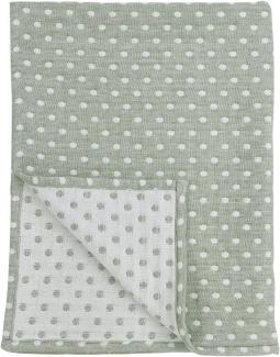 Meyco Little Dots Bettdecke Forest Green 100 x 150 cm Grün