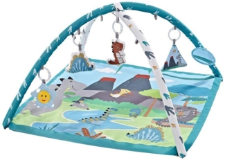 Chipolino Spielbogen Tiere, Musikfunktion, 5 Hängespielzeuge, Krabbeldecke türkis