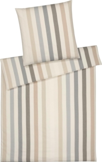 elegante Soft-Flanell Bettwäsche Swift natur|135x200 cm + 80x80 cm