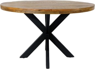 Amagohome Esstisch Esstisch rund ø120cm Esszimmer Tisch Liverpool Mangoholz massiv