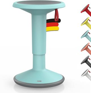 Interstuhl UPis1 – ergonomischer Sitzhocker mit Schwingeffekt – für einen geraden Rücken Made in Germany – inkl. 10 Jahren Garantie (Pastelltürkis, Standard Edition)