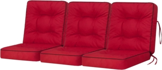 Bjird Bankauflage Venus 50 cm, 60 cm, 100 cm, 120 cm, 150 cm, 180 cm, (3 St), für Gartenbank und Hollywoodschaukel