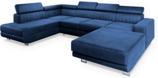 Masseno Ecksofa SIENA mit Schlaffunktion U-Form, Sofa mit Bettkasten