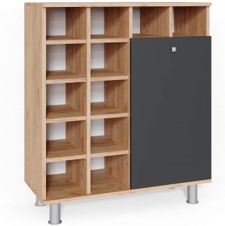 Vicco Wäscheschrank Fynn Badschrank mit Wäschekorb Badezimmerschrank Badmöbel