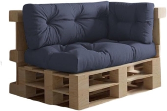 chilly pilley Palettenkissen Wasserdicht Palettenauflage Palettenpolster Palettenmöbel Gartenkissen Wasserfest Wasserabweisend viele Größen und Farben (Set 3 er. Dunkelblau)