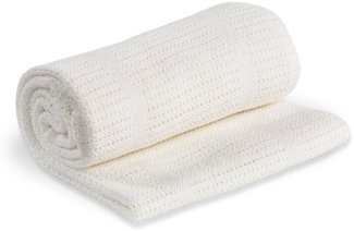 Lulujo Strickdecke weiß, 100x80 cm