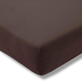 Estella Zwirnjersey Spannbetttuch für Boxspring Topper 180-200x200x7 cm schoko (385)