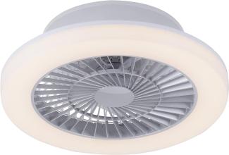 Leuchten Direkt 14645-55 LED Deckenventilator Leonard stahl