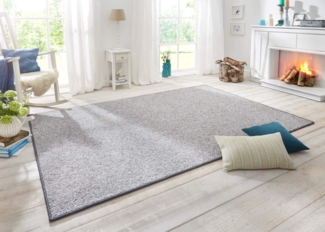 Woll-Optik Teppich Wolly Grau - 100x140x0,1cm