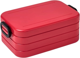 Mepal Take a Break midi – Nordic red – 900 ml Inhalt – Lunchbox mit Trennwand – ideal für Mealprep – spülmaschinenfest, ABS