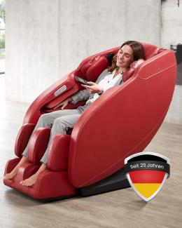 'WELCON Prestige II' Massagesessel in rot/weinrot, 105 x 130 x 73 cm