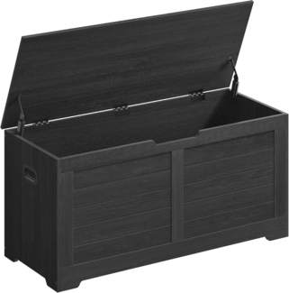Vasagle Sitzbank, Aufbewahrungsschrank, Spielzeugtruhe, Schuhbank, Sitztruhe, Aufbewahrungsbox,100 x 40 x 46 cm, Ebenholzschwarz von Songmics LSBDE061B01