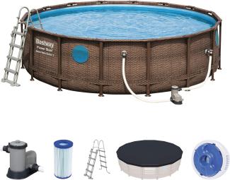 Bestway Power Steel Swimming Pool , Braun, 488x122 cm