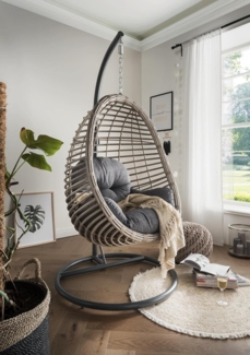 Destiny Hängesessel COCO SUNRISE, Stahl, Polyrattan, mit Gestell, inkl. Auflagen
