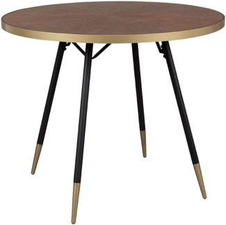 WHITE LABEL LIVING Denise Esstisch Rund mit Messing-Akzenten Ø 91 cm